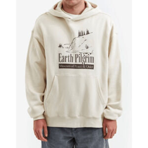 Museum of Peace and Quit Earth Pilgrim Mens L Hoodie Off-White Streetwear Unisex